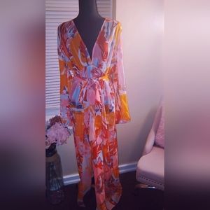 Multicolor floral summer dress